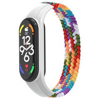 Оригінал! Ремінець до фітнес браслета Armorstandart Braided Solo Loop для Xiaomi Mi Band 7/6/5/4 Pride Edition size L (ARM64939) -