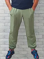 Мужские штаны оптом джогеры большого размера накат пума, батал (цвет олива) р.56 64