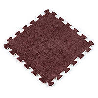 Підлога-пазл плюшевий КОРИЧНЕВИЙ 30*30*1cm (D) SW-00002082