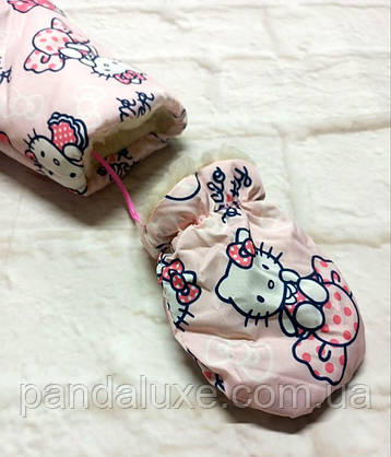 Зимовий дитячий комбінезон трансформер Hello Kitty для дівчинки 0-15 мес., фото 4