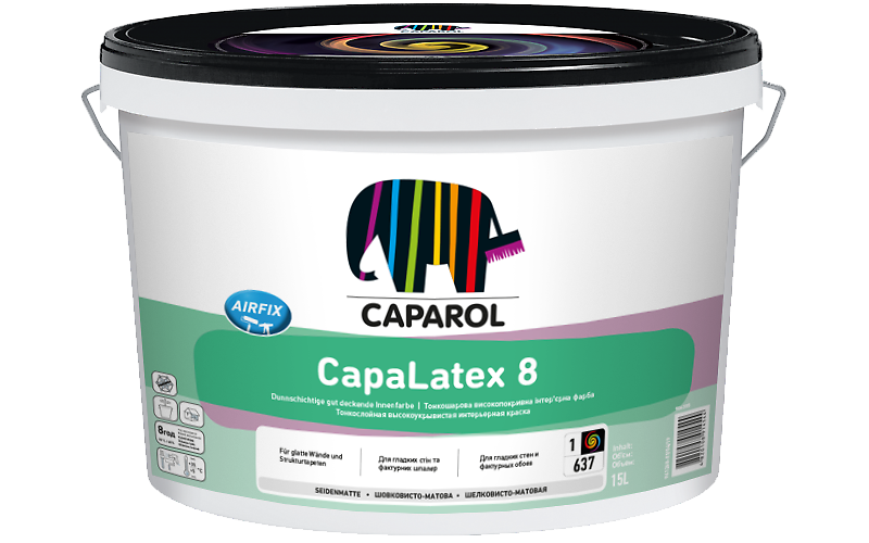 Фарба інтер'єрна латексна шовковисто-матова Caparol CapaLatex 8 База 1, 10 л.