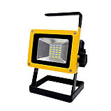 Світлодіодний акумуляторний прожектор Led FloodLight 30W переносний ручний ліхтар на підставці, фото 9