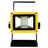 Світлодіодний акумуляторний прожектор Led FloodLight 30W переносний ручний ліхтар на підставці, фото 2