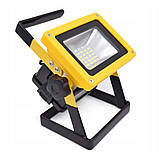 Світлодіодний акумуляторний прожектор Led FloodLight 30W переносний ручний ліхтар на підставці, фото 3