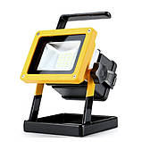 Світлодіодний акумуляторний прожектор Led FloodLight 30W переносний ручний ліхтар на підставці, фото 5