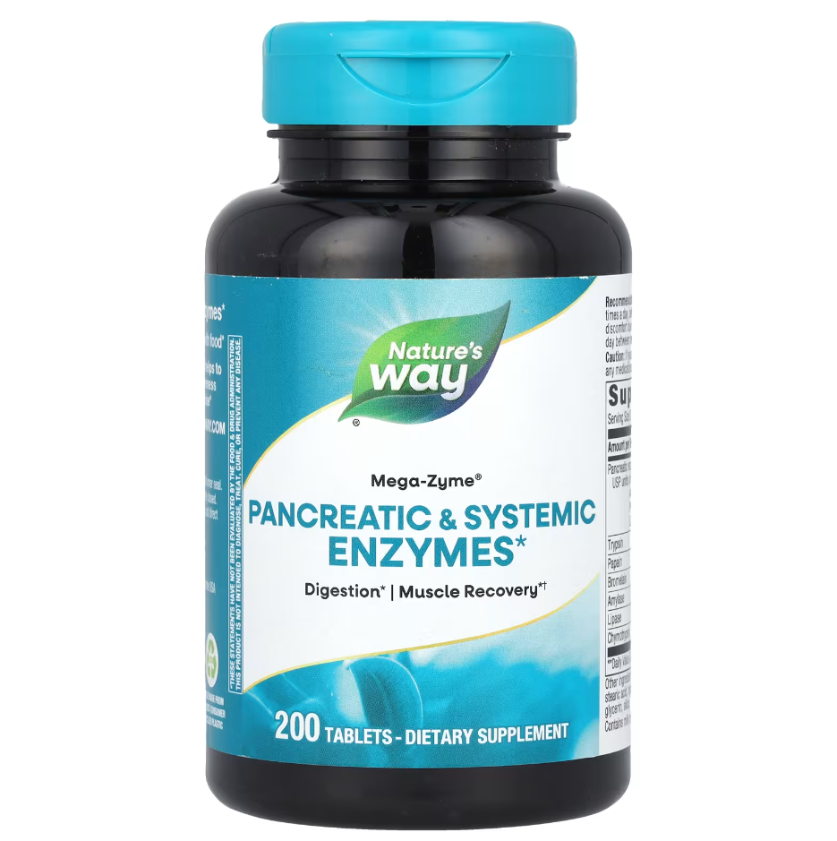 Nature's Way Mega-Zyme системні ферменти 200 таблеток