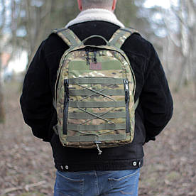 Чорний армійський рюкзак для ВСУ штурмовий міцний 25 л Стохид із відділеннями для документів Койот