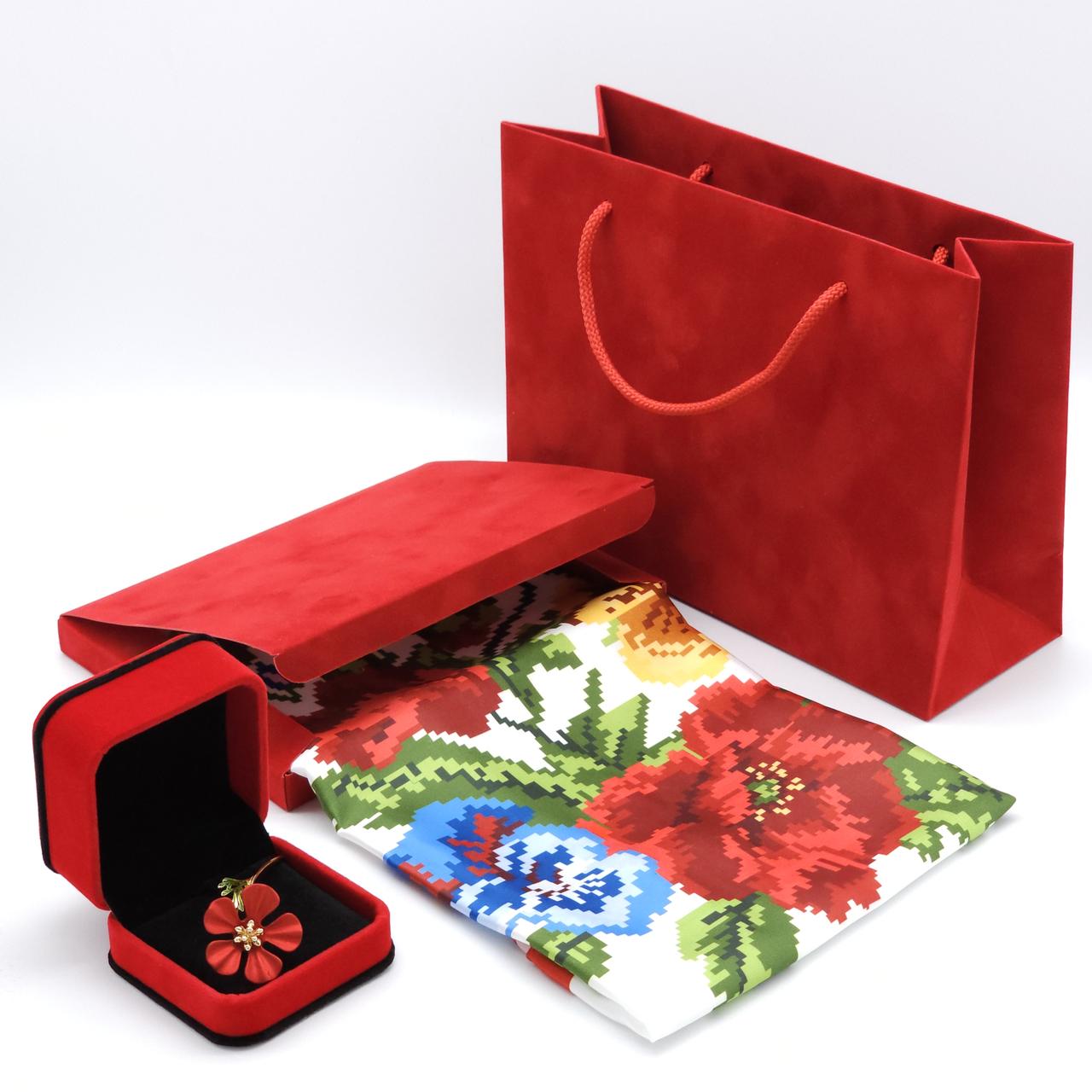 Оксамитовий подарунковий набір "Маки в оксамиті", фото 1