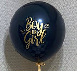 Хлопчик чи дивчина, 60 см чорний з написом, варіанти написів, фото 2