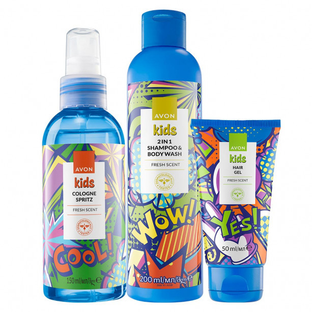 Парфюмерно -косметичний Набір для хлопчика Fresh Avon Kids  3 в 1