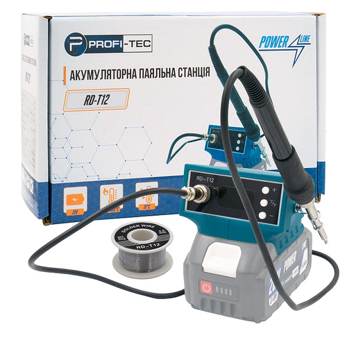 Мощный гибридный аккумуляторный паяльник PROFI-TEC RD-T12 POWERLine ...