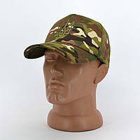 Тактична бейсболка T-CAP MultiCam з Тризубом регульований розмір 56-61