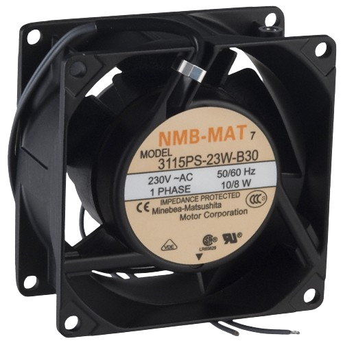 Металевий вентилятор NMB-MAT 3115PS-23W-B30, 80x80x38 мм, 220V, 50Hz, б/в