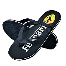 Чоловічі В'єтнамки Капці FERRARI Шльопанці Чорні Шльопанці (розміри: 41,42,43)