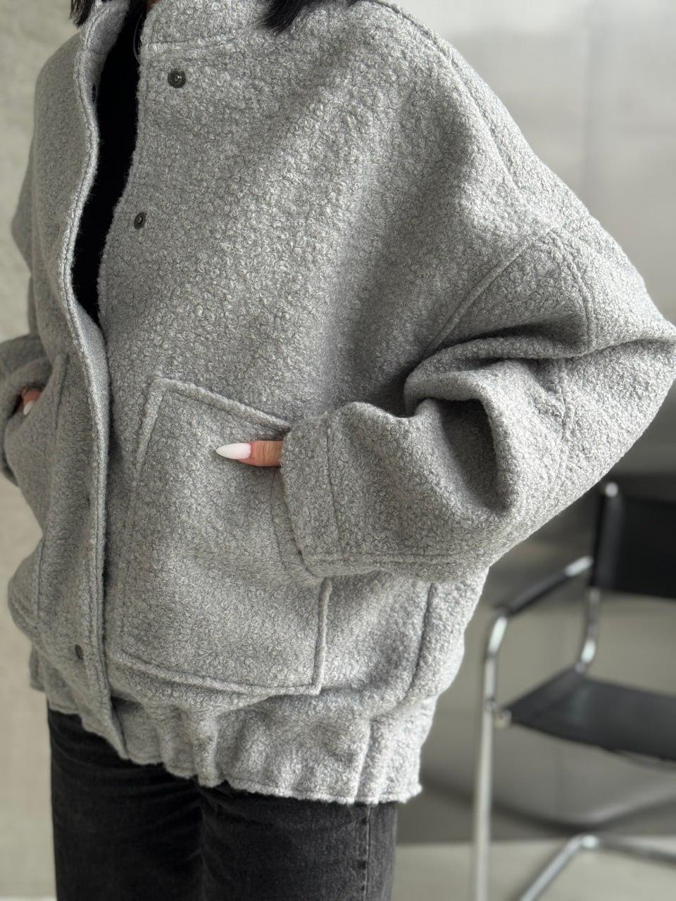 Бомбер жіночий трендовий з барашка оверсайз (Норма і полубатал), фото 1