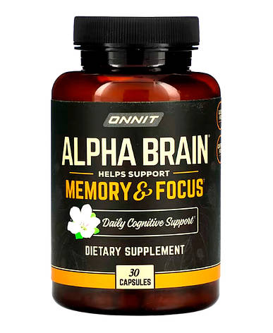 Вітаміни для мозку Onnit Alpha Brain Memory and Focus 30 капс США, фото 1
