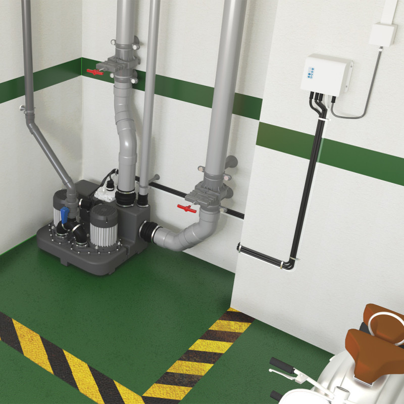 Каналізаційна насосна станція з подрібнюючим механізмом SANICUBIC 2 GR HP Grinder ProX K2, SFA (Франція), фото 1