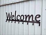Вішалка для одягу з металу "Welcome" 60 см, фото 5