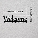 Вішалка для одягу з металу "Welcome" 60 см, фото 2