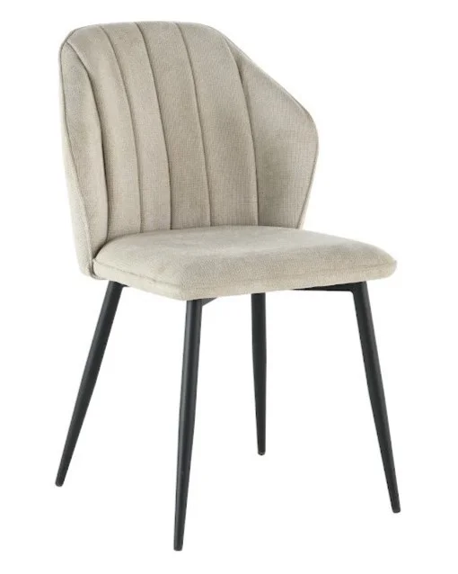 Cтілець Neil чорний каркас/ беж тканина TM Intarsio