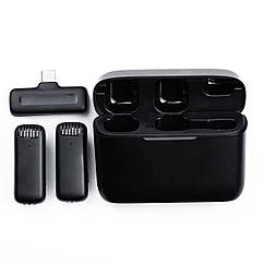 Петлічка для телефону бездротова набір 2 шт блютуз мікрофон петличний з шумом придушення Lugi