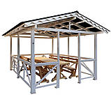 Дерев'яна альтанка 3 на 4 м, розбірна (на 14-16 осіб), фото 2