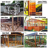 Дерев'яна альтанка 3 на 4 м, розбірна (на 14-16 осіб), фото 4