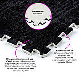 Підлога-пазл плюшевий 30х30х1см Чорний (D) SW-00002078, фото 3