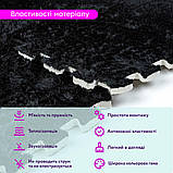 Підлога-пазл плюшевий 30х30х1см Чорний (D) SW-00002078, фото 4