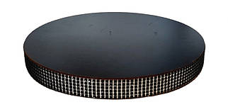 Підкладка ДВП 35 см h 3,5 см чорна з чорним камінням