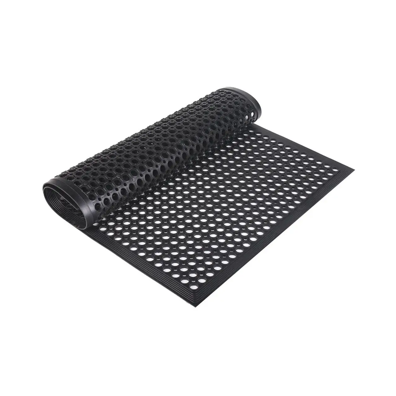 Килимок сота 90х60х1.2 см 5 кг гумовий брудозахисний чорний, фото 1