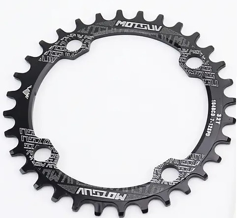 Зірка передня MTB Narrow Wide 32T (BCD:104мм), алюм, чорна