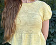 БЛУЗА ІЗ ЗАВ'ЯЗКАМИ, Майстер-клас із в'язання (рівень простий̆), фото 3