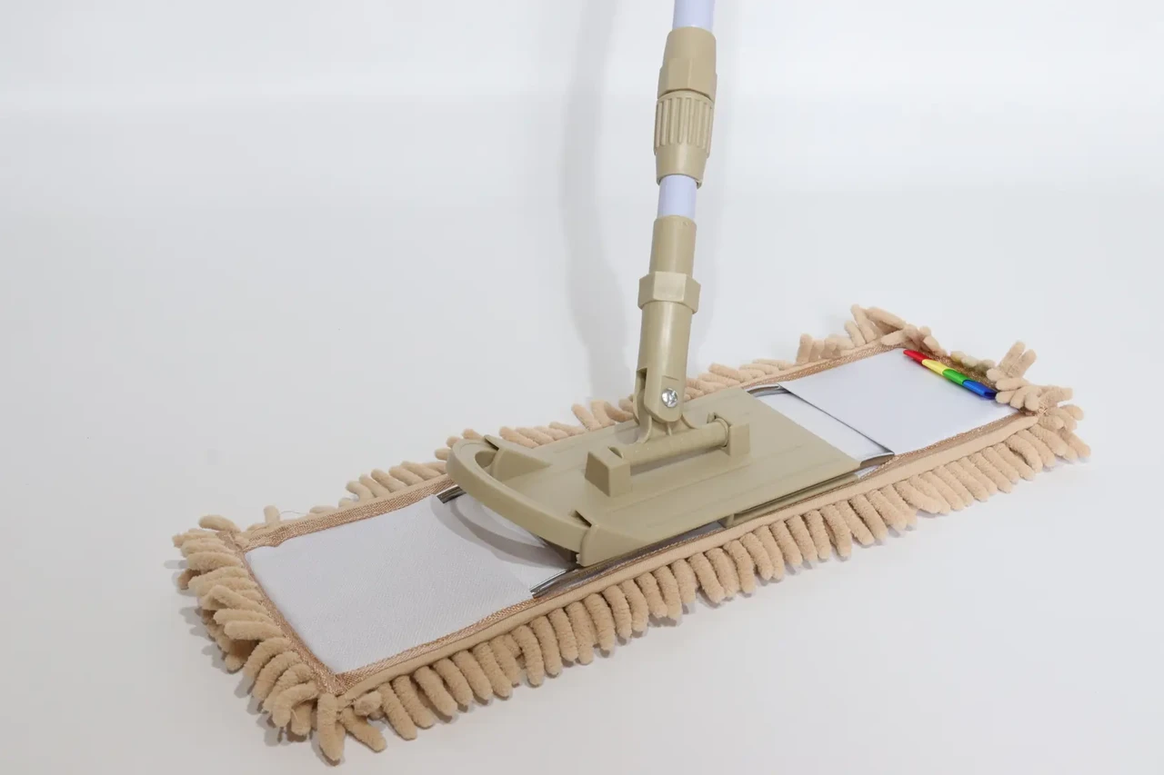 Швабра натирач з педаллю з мікрофібри локшина арт.0206