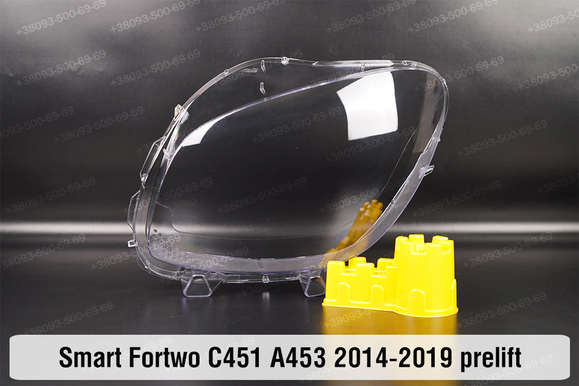 Скло фари Smart Fortwo C451 A453 (2014-2019) дорест ліве, фото 1