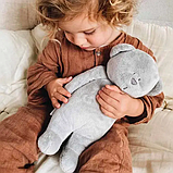 Ведмедик музичний з нічником MOONIE (гладкий), Silver, фото 5