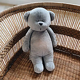 Ведмедик музичний з нічником MOONIE (гладкий), Silver, фото 6