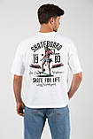 Футболка унісекс Stedman з принтом SKATEBOARD XS белая, фото 2