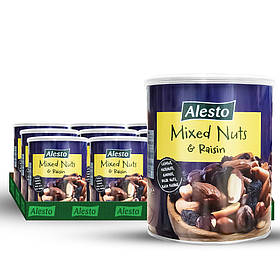 Горіхи фасовка Alesto Mixed Nuts & Raisins 340г 12шт/ящ, Німеччина