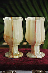 Набір з натурального оніксу, 60 ml (колір, як на фото)