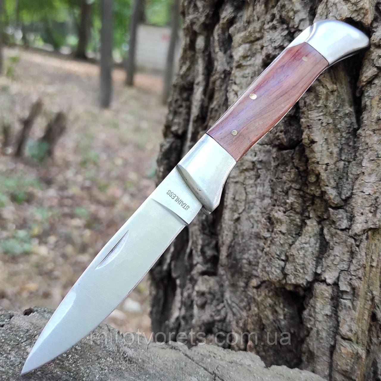 Ніж складний Stainless, дерево 19,6см