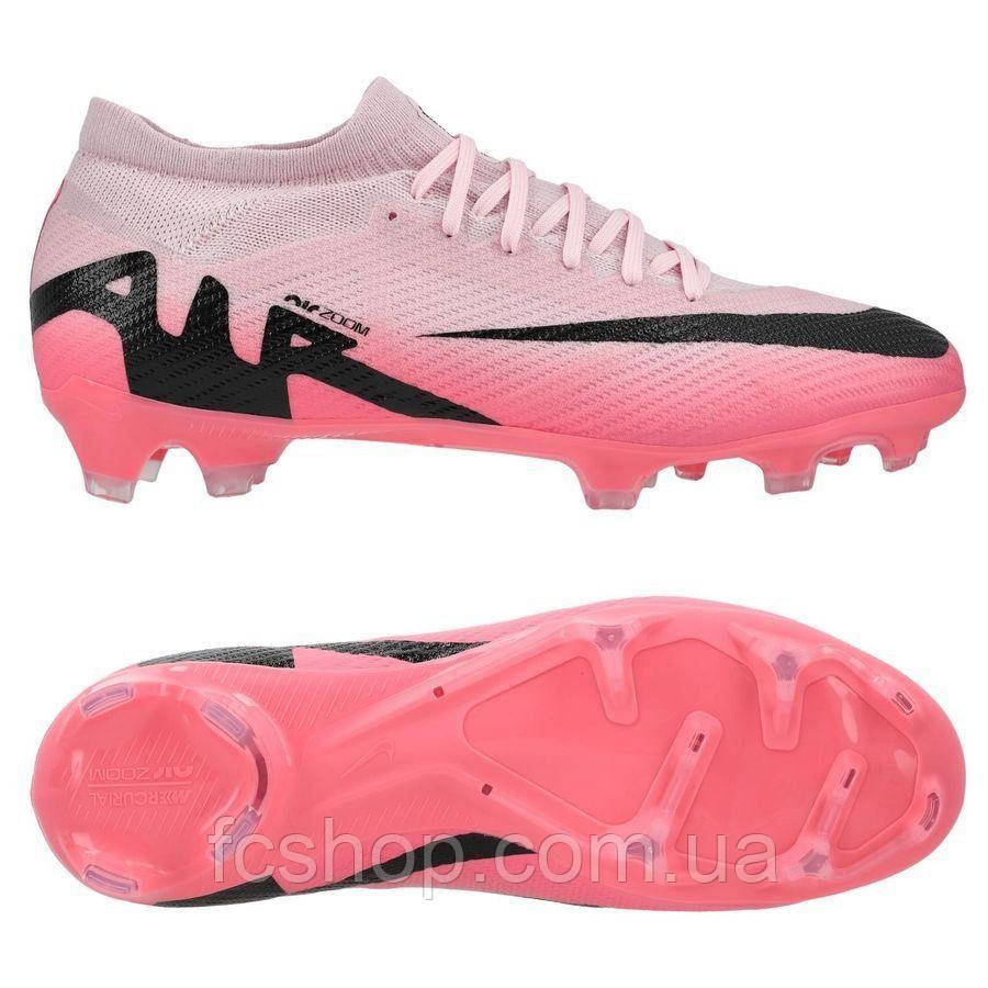 Футбольні бутси Nike Air Zoom Mercurial Vapor 15 Pro FG DJ5603-601, Рожевий, Розмір (EU) — 45.5