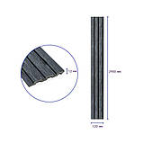 Рейка декоративна PS 2900х120х12мм Темний графіт SW-00002128, фото 3