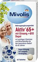 Біологічно активна добавка Mivolis Aktiv 65+ mit Ginseng + Q10, 60 шт.