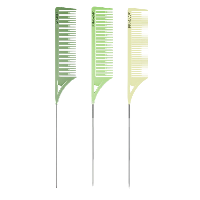 Комплект гребінців для набору пасм Framar Dreamweaver Comb Set Plant Mom, 3 шт пастельні, фото 1