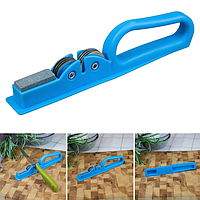 Точило для кухонних ножів ручне механічне зі стругачним каменем і шліфувальним каменем "Felador Cuchillo" IKE