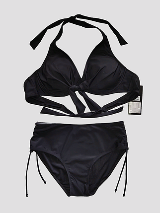 Купальник 2025 для повних Fuba 28107 Ілона чорний (В НАЛИЧІ ТІЛЬКИ 48 50 52 54 56 УКР р-ри), фото 1