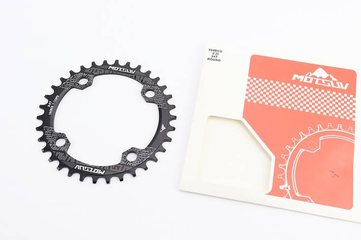 Зірка передня MTB Narrow Wide 34T (BCD:104мм), алюм, чорна, фото 1