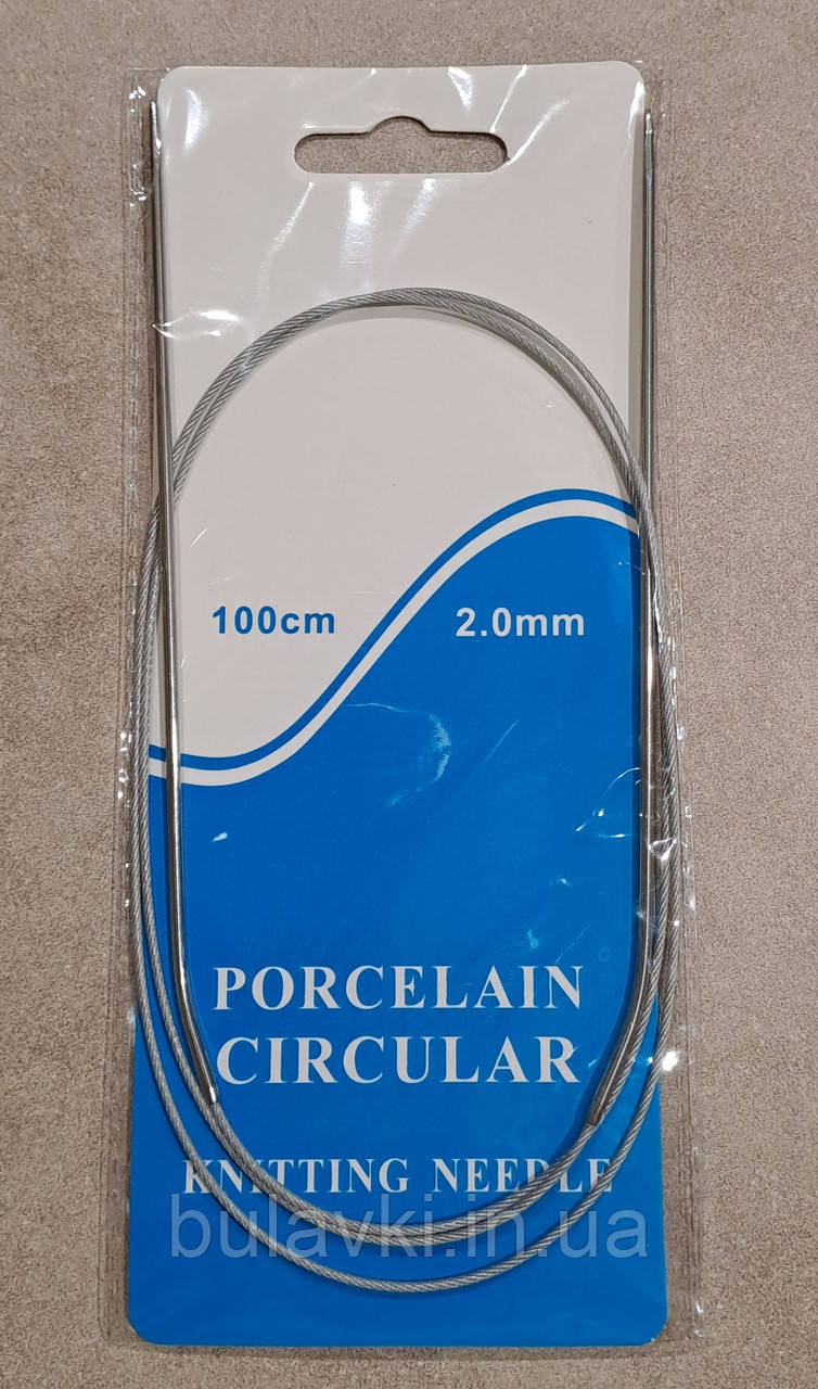 Спиці в'язальні на тросі 100см (2мм)