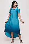 Плаття Ліза бірюза світлий рукав 50 (100590), фото 2